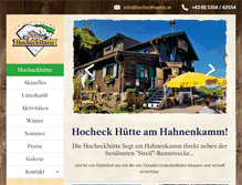 Tablet Screenshot of hocheckhuette.at